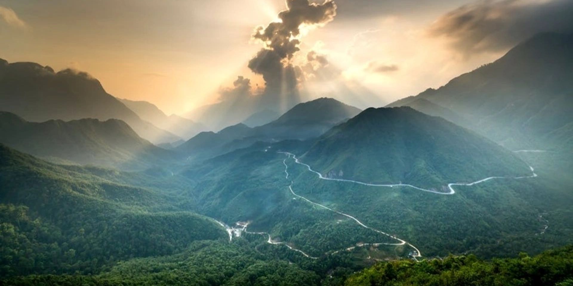 Mountains at sunrise