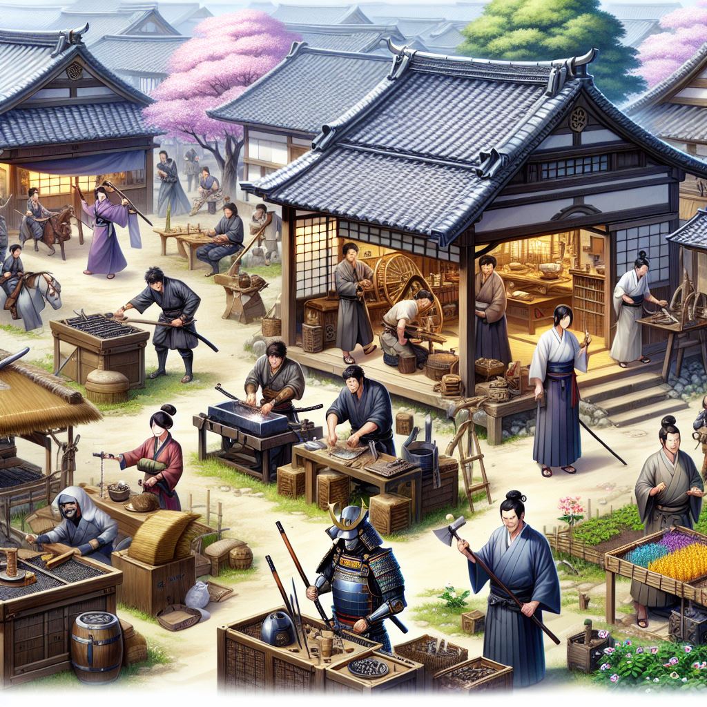 Han - a bustling feudal village of workshops, craftspeople and trade